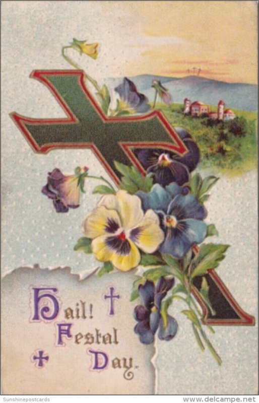 Easter Cross With Flowers