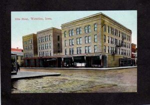 IA Ellis Hotel Waterloo Iowa Vintage Postcard