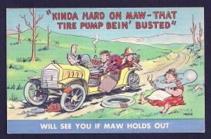 'Hard on Maw - Busted Tire Pump' unused c1930's