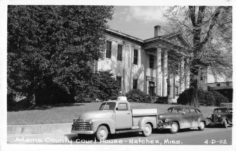 Natchez Mississippi Court House Real Photo Vintage Postcard JE229468