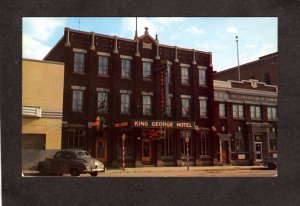 PQ QC King George Hotel Bank of Commerce Sherbrooke Quebec Carte Postale PC