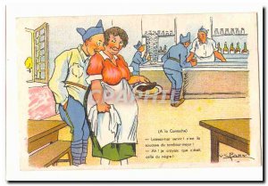 Old Postcard Fantasy Illustrator Vspnn A cantoche Let me serve c & # 39est sa...