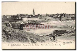 Old Postcard Saint Malo Vue Prize Grand Bey View taken from the Great Bey