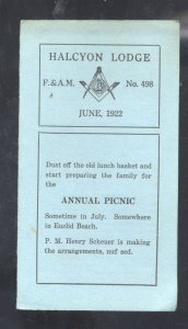 EUCLID BEACH OHIO HALCYON LODGE 1922 VINTAGE ADVERTISING BROCHURE