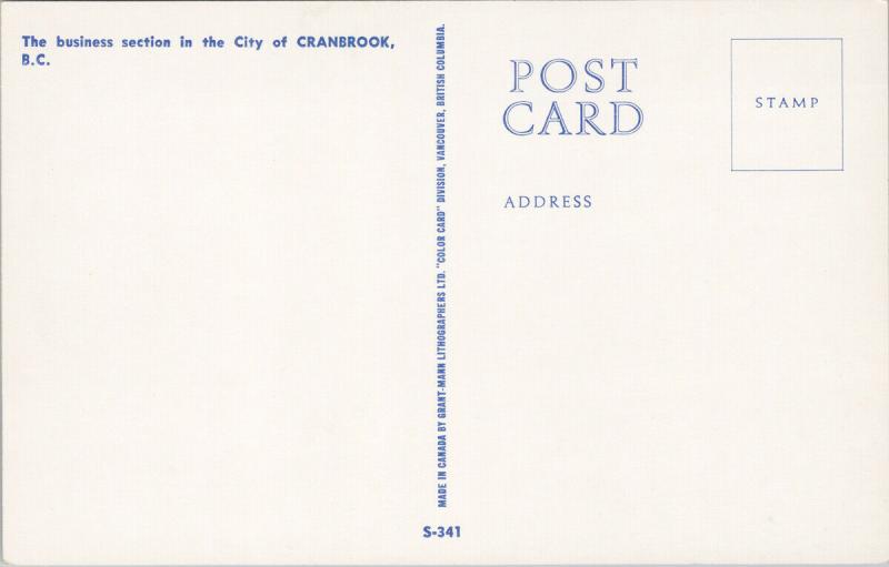 Cranbrook BC British Columbia Street Scene Esso UNUSED Postcard D84 