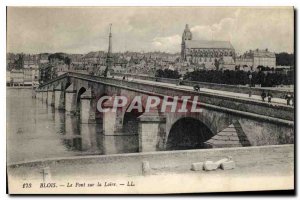 Old Postcard Blois Bridge over the Loire