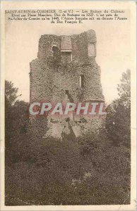 Postcard Old Saint Aubin du Cormier (I and V) The Ruins of Chateau