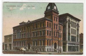 City Hall Shawnee Oklahoma 1908 postcard