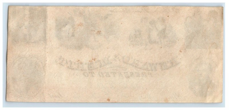 1850s-60s Faux Bank Note Cherubs Harvesting Wheat #6Z
