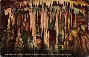 Hindu & Onyx Temples Mammoth Cave National Park Interior Kentucky DB Postcard 
