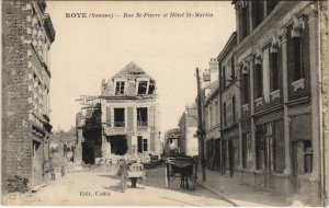 CPA ROYE - Rue St-PIERRE et Hotel St-MARTIN (121396)