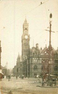 Bradford UK Street View West Yorkshire C-1910 RPPC Photo Postcard 8836