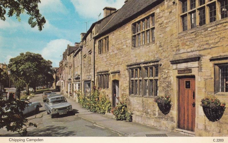 Rusty Cars at Chipping Campden 1970s Postcard