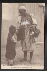 Man and Child Morocco Postcard BIN 