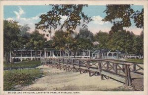 Iowa Waterloo Bridge And Pavilion Lafayette Park