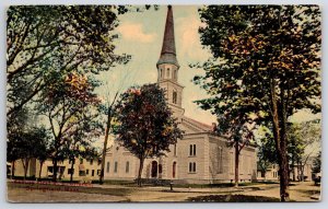 Asbury First M.E. Church Springfield Massachusetts Religious Building Postcard