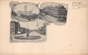 MONTGOMERY ALABAMA COURT HOUSE & TRAIN DEPOT POSTCARD (c. 1900)