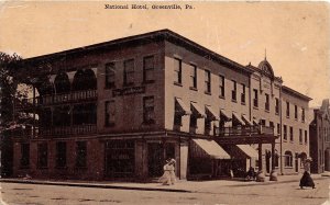 J54/ Greenville Pennsylvania Postcard c1910 National Hotel Building 113