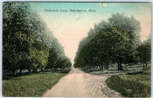 1909 Hutchinson, Minn. Anderson Lane Road Postcard Posted @ Silver Lake MN A50