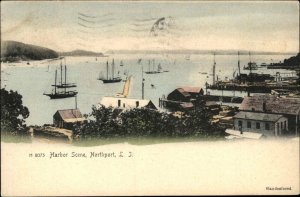 Northport Long Island New York NY Harbor Scene Rotograph c1910 Postcard