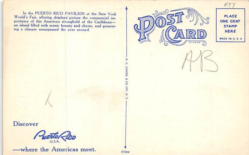 Puerto Rico Pavilion Puerto Rico Postcard
