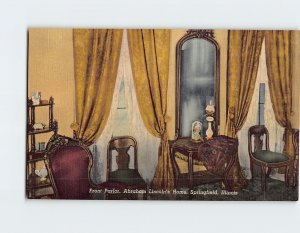 Postcard Front Parlor, Abraham Lincoln's Home, Springfield, Illinois