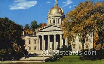 Montpelier, Vermont, VT State Capital USA Unused 