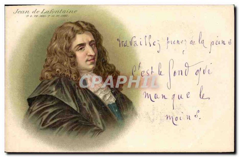 Old Postcard Jean de Lafontaine