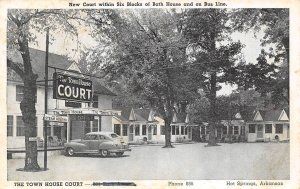 Town House Court Motel Hot Springs Arkansas postcard
