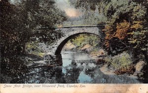 Stone arch bridge Near vine wood park Topeka Kansas  