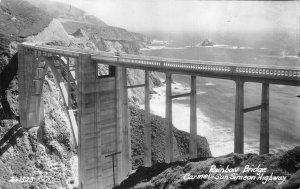 RPPC RAINBOW BRIDGE Carmel-San Simeon Highway Zan Photo Bixby Creek Big Sur '50s