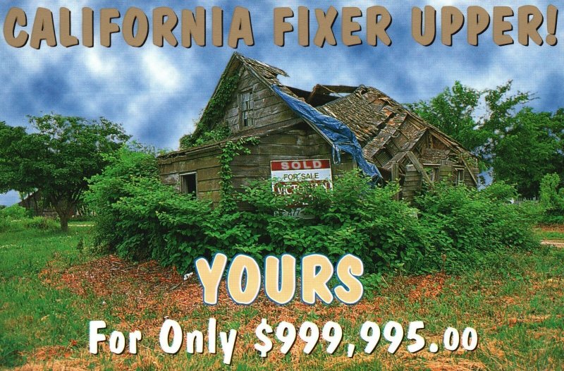 Postcard California Fixer Upper 3 Bedroom 2 Baths Landscaping Roofs Need Work