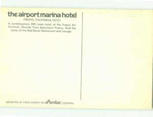 Unused Pre-1980 AIRPORT MARINA HOTEL Fresno California CA hr5604-12