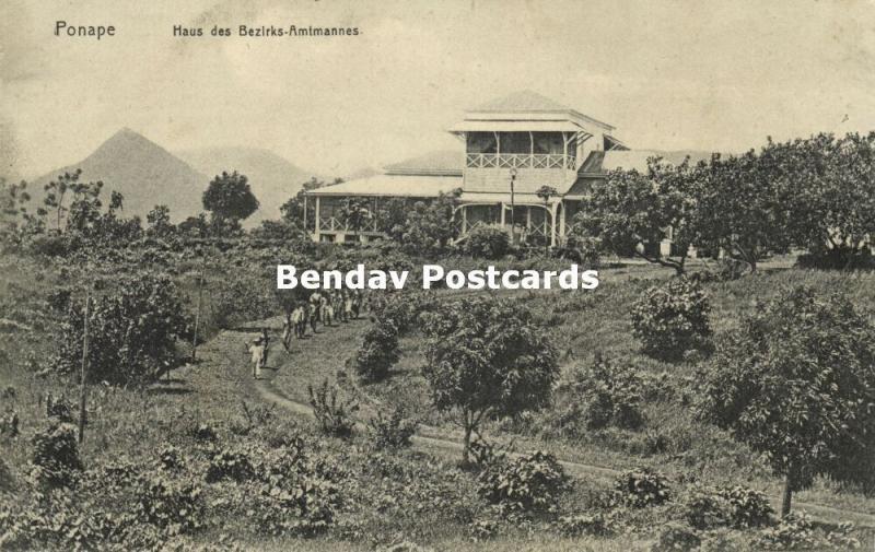 Micronesia, Senyavin Islands, PONAPE POHNPEI, House District Official (1910s)