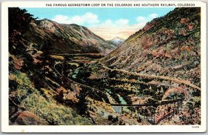 CO-Colorado, Georgetown Loop On Colorado & Southern Railway, Rocky Mtn.,Postcard