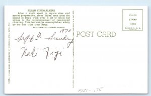 Fijian Firewalking FIJI Postcard