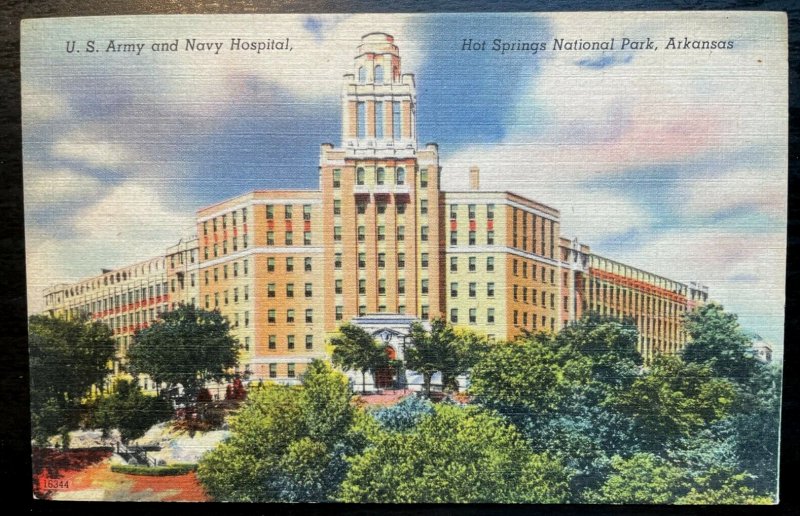 Vintage Postcard  1930-1945 US Army & Navy Hospital Hot Springs, Arkansas (AR)