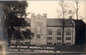 John Stewart Memorial Library Wilson College Chambersburg PA RPPC Photo Postcard