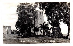 1920s Ruins of the Cathedral Old Panama Real Photo Postcard