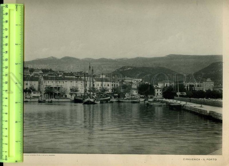 231327 Croatia Cirkvenica port Vintage POSTER