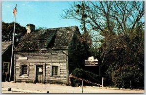 Oldest Wooden Schoolhouse Saint Augustine Florida Old Saint George St. Postcard