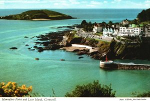 Postcard Hannafore Point And Looe Island Cornwall United Kingdom John Hinde Pub