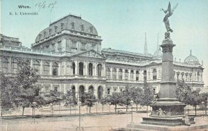 WIEN VIENNA AUSTRIA~K k UNIVERSITAT~1900s POSTCARD