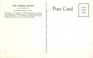 Dodge Hotel Capitol Hill Washington DC postcard