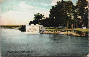 Fort Oglethorpe Sint Simons Island Georgia Vintage Postcard C127