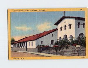 Postcard Mission San Luis Obispo De Tolosa, San Luis Obispo, California