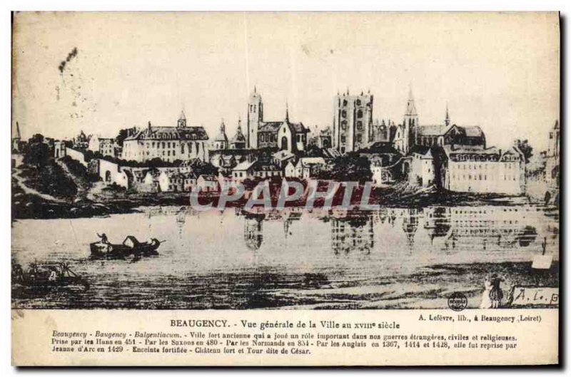 Old Postcard Beaugency General view of the city