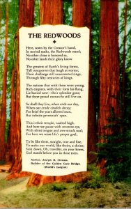 California The Redwoods Poem By Joseph B Strauss