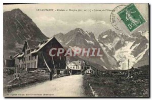 Old Postcard The Lautaret Cottages and Hospice (altitude 2075 m) Glacier Man