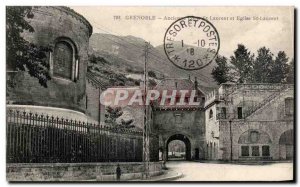 Old Postcard Grenoble Old St Lawrence and St Lawrence Church